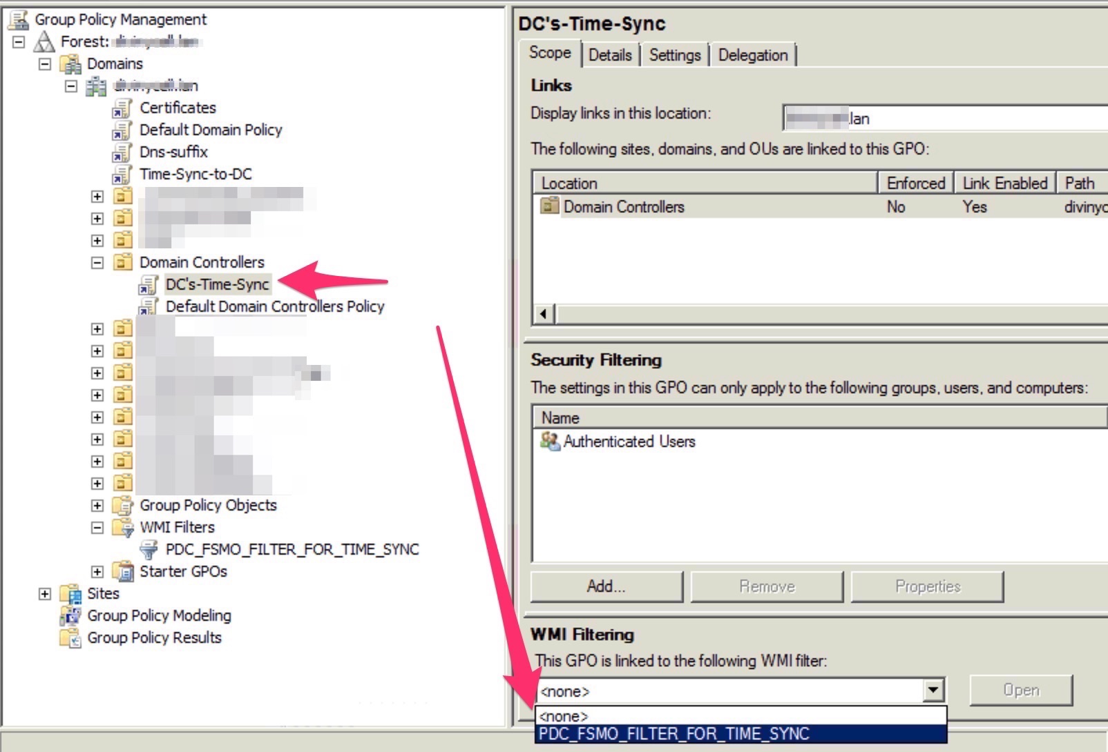 sync pdc to firewall
